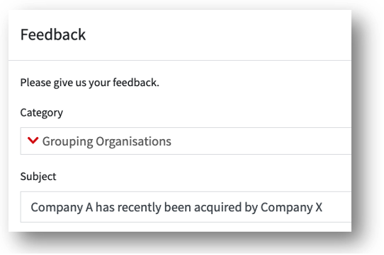 Feedback window